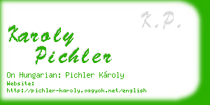 karoly pichler business card